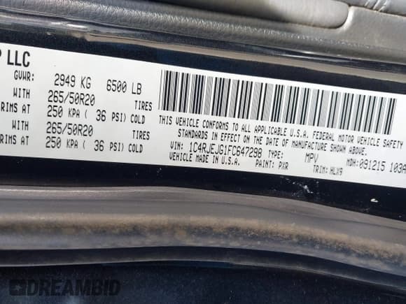 ✅ 2015 Jeep Grand Cherokee Summit • VIN: 1C4RJEJG1FC647298 • Лот: 43803911. Опубликован ранее на IAAI с пробегом 227 112 миль. Бесплатный доступ к архиву аукционных продаж из США и подробный отчёт об истории автомобиля на DreamBid. Изображение 9.