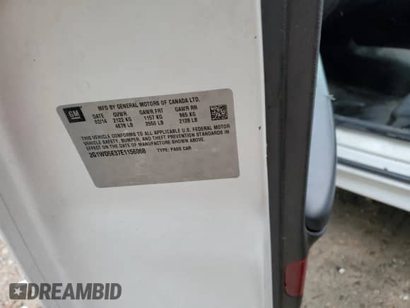 2014 Chevrolet Impala Police Police with VIN 2G1WD5E37E1156068, listed as a Copart auction lot 52905855 with 65,497 mi miles and Salvage title. Bid and sale history available at DreamBid. Image 14.