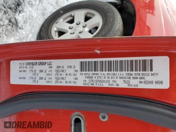 ✅ 2010 Dodge 1500 SLT • VIN: 1D7RV1GP5AS241243 • Lot: 45556145. Listed on Copart with 110,594 mi. Free auction sales archive from the USA and detailed vehicle history report at DreamBid. Image 12.