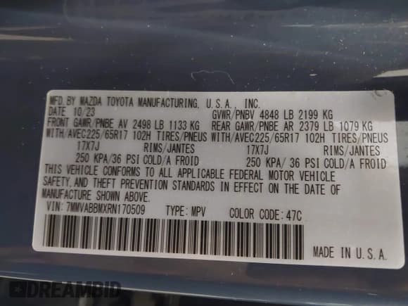 ✅ 2024 Mazda CX-50 S Preferred • VIN: 7MMVABBMXRN170509 • Lot: 43429789. Listed on IAAI with 20,723 mi. Free auction sales archive from the USA and detailed vehicle history report at DreamBid. Image 9.