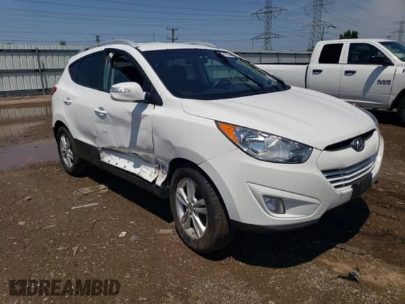 2013 Hyundai Tucson GLS z VIN KM8JU3AC3DU750666, wystawiony jako Copart lot #62409444 z przebiegiem 146 527 mil mil oraz Szkoda całkowita • Salvage title. Historia ofert i sprzedaży dostępna na DreamBid. Obrazek 4.