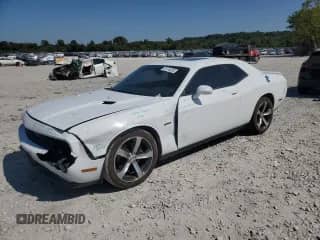 2014 Dodge Challenger SXT with VIN 2C3CDYAG8EH293293, listed as a Copart auction lot 81114225 with 158,577 mi miles and Salvage title. Bid and sale history available at DreamBid. Image 1.
