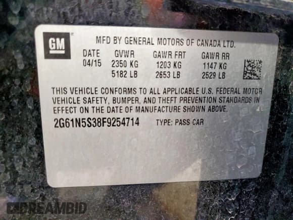 ✅ 2015 Cadillac XTS Luxury • VIN: 2G61N5S38F9254714 • Lot: 69844465. Wystawiony na Copart z przebiegiem 131 303 mil. Bezpłatny archiwum sprzedaży aukcyjnych z USA i szczegółowy raport historii pojazdu na DreamBid. Zdjęcie 12.