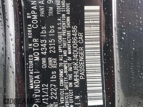 ✅ 2013 Hyundai Genesis Coupe R-Spec • VIN: KMHHU6KJ4DU086486 • Lot: 42646415. Wystawiony na Copart z przebiegiem 91 288 mil. Bezpłatny archiwum sprzedaży aukcyjnych z USA i szczegółowy raport historii pojazdu na DreamBid. Zdjęcie 14.