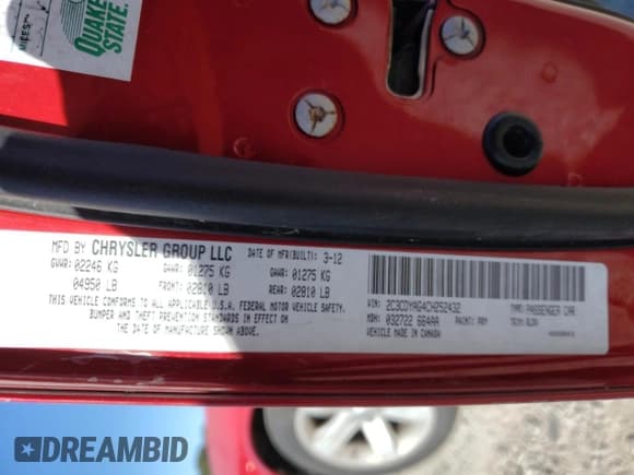 ✅ 2012 Dodge Challenger SXT • VIN: 2C3CDYAG4CH252432 • Lot: 76669334. Wystawiony na Copart z przebiegiem 158 743 mil. Bezpłatny archiwum sprzedaży aukcyjnych z USA i szczegółowy raport historii pojazdu na DreamBid. Zdjęcie 12.