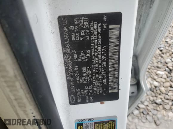 ✅ 2009 Hyundai Santa Fe Limited • VIN: 5NMSH73E39H287123 • Lot: 82033944. Listed on Copart with Not provided. Free auction sales archive from the USA and detailed vehicle history report at DreamBid. Image 13.