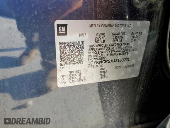 ✅ 2018 Cadillac XT5 Luxury FWD • VIN: 1GYKNCRSXJZ163231 • Lot: 84219975. Wystawiony na Copart z przebiegiem 94 356 mil. Bezpłatny archiwum sprzedaży aukcyjnych z USA i szczegółowy raport historii pojazdu na DreamBid. Zdjęcie 14.