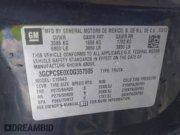 2013 Chevrolet Silverado 1500 LT с VIN 3GCPCSE0XDG357505, выставлен на аукционе IAAI как лот 43023130 с пробегом 109 112 миль миль и . История ставок и продаж доступна на DreamBid. Изображение 9.