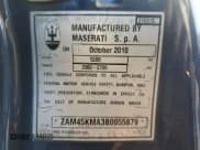 ✅ 2011 Maserati GranTurismo • VIN: ZAM45KMA3B0055879 • Lot: 44449125. Listed on Copart with 65,971 mi. Free auction sales archive from the USA and detailed vehicle history report at DreamBid. Image 12.