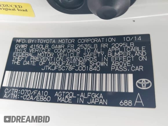 ✅ 2015 Scion tC • VIN: JTKJF5C78FJ001840 • Lot: 43529497. Wystawiony na IAAI z przebiegiem 128 216 mil. Bezpłatny archiwum sprzedaży aukcyjnych z USA i szczegółowy raport historii pojazdu na DreamBid. Zdjęcie 9.