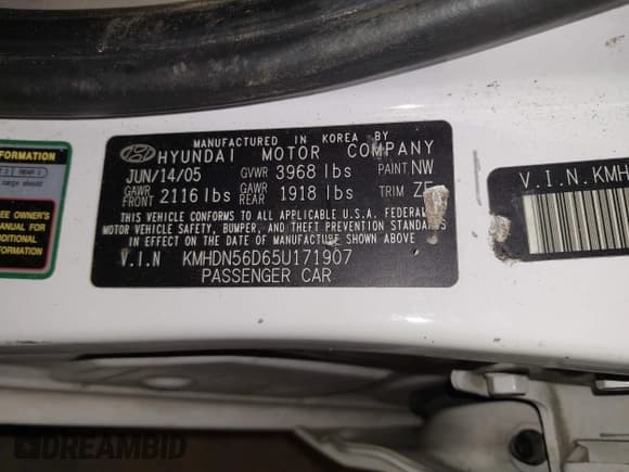 ✅ 2005 Hyundai Elantra GLS • VIN: KMHDN56D65U171907 • Лот: 41051694. Опубликован ранее на IAAI с пробегом 103 899 миль. Бесплатный доступ к архиву аукционных продаж из США и подробный отчёт об истории автомобиля на DreamBid. Изображение 9.