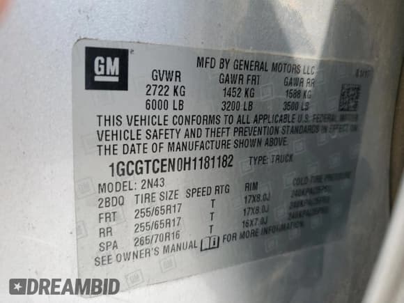 ✅ 2017 Chevrolet Colorado 4WD LT • VIN: 1GCGTCEN0H1181182 • Лот: 65149034. Опубликован ранее на Copart с пробегом 115 468 миль. Бесплатный доступ к архиву аукционных продаж из США и подробный отчёт об истории автомобиля на DreamBid. Изображение 12.