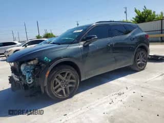 2019 Chevrolet Blazer with VIN 3GNKBDRS0KS703163, listed as a Copart auction lot 60097265 with 76,425 mi miles and Salvage title. Bid and sale history available at DreamBid. Image 1.