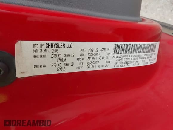 ✅ 2008 Dodge 1500 SLT • VIN: 1D7HA18N68S568104 • Lot: 43326206. Wystawiony na IAAI z przebiegiem 102 711 mil. Bezpłatny archiwum sprzedaży aukcyjnych z USA i szczegółowy raport historii pojazdu na DreamBid. Zdjęcie 9.