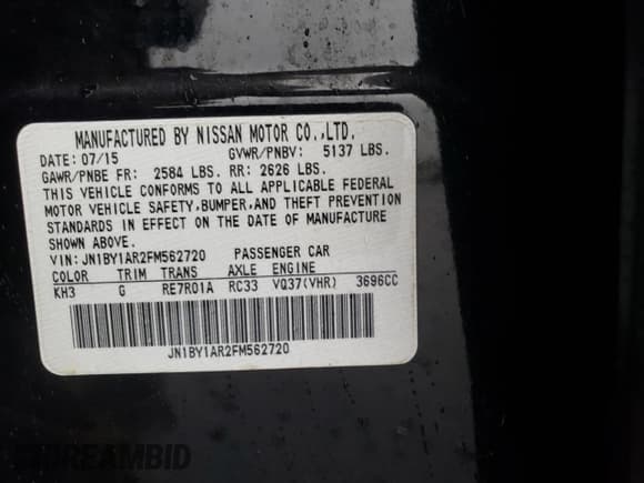 ✅ 2015 Infiniti Q70 • VIN: JN1BY1AR2FM562720 • Lot: 77449803. Wystawiony na Copart z przebiegiem 45 594 mil. Bezpłatny archiwum sprzedaży aukcyjnych z USA i szczegółowy raport historii pojazdu na DreamBid. Zdjęcie 12.