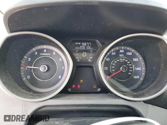 ✅ 2013 Hyundai Elantra GLS • VIN: KMHDH4AE1DU545369 • Lot: 84966905. Listed on Copart with 206,106 mi. Free auction sales archive from the USA and detailed vehicle history report at DreamBid. Image 9.