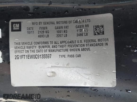 ✅ 2012 Chevrolet Camaro 2SS • VIN: 2G1FT1EW0C9135597 • Лот: 43210923. Опубликован ранее на IAAI с пробегом 73 393 миль. Бесплатный доступ к архиву аукционных продаж из США и подробный отчёт об истории автомобиля на DreamBid. Изображение 9.