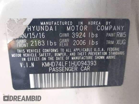 ✅ 2017 Hyundai Elantra SE • VIN: KMHD74LF1HU094393 • Лот: 43610762. Опубликован ранее на IAAI с пробегом 165 491 миль. Бесплатный доступ к архиву аукционных продаж из США и подробный отчёт об истории автомобиля на DreamBid. Изображение 9.