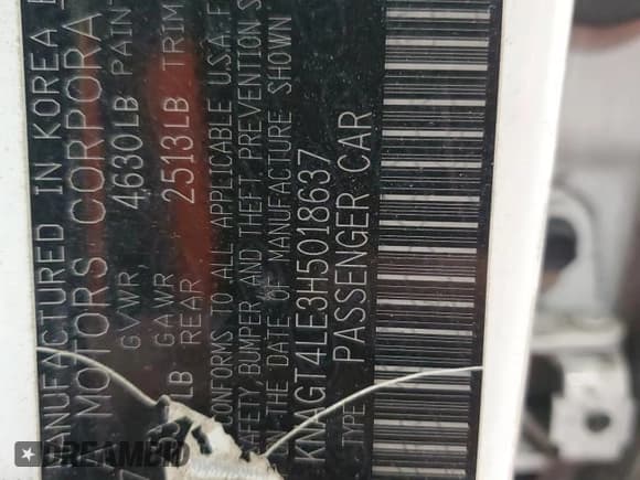 ✅ 2017 Kia Optima • VIN: KNAGT4LE3H5018637 • Лот: 82246435. Опубликован ранее на Copart с пробегом Не указан. Бесплатный доступ к архиву аукционных продаж из США и подробный отчёт об истории автомобиля на DreamBid. Изображение 12.