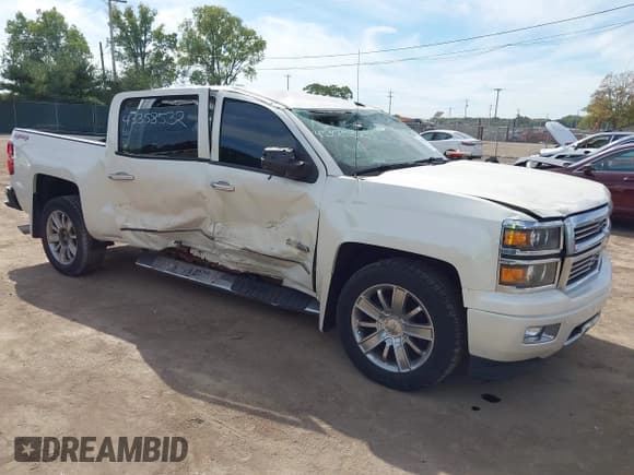 ✅ 2014 Chevrolet Silverado 1500 High Country • VIN: 3GCUKTECXEG327489 • Lot: 43358532. Wystawiony na IAAI z przebiegiem 130 894 mil. Bezpłatny archiwum sprzedaży aukcyjnych z USA i szczegółowy raport historii pojazdu na DreamBid. Zdjęcie 1.