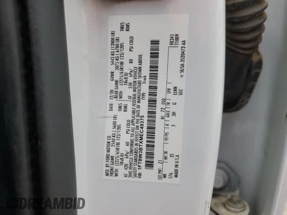 ✅ 2021 Ford F-350 XLT • VIN: 1FT8W3BTXMEC49375 • Lot: 91891415. Listed on Copart with 56,947 mi. Free auction sales archive from the USA and detailed vehicle history report at DreamBid. Image 12.