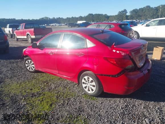 2016 Hyundai Accent SE with VIN KMHCT4AE1GU163129, listed as a IAAI auction lot 43477198 with 150,642 mi miles and . Bid and sale history available at DreamBid. Image 3.