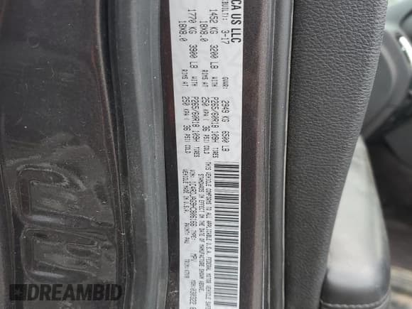 ✅ 2017 Dodge Durango SXT • VIN: 1C4RDJAG9HC806166 • Lot: 90076755. Listed on Copart with 160,595 mi. Free auction sales archive from the USA and detailed vehicle history report at DreamBid. Image 13.