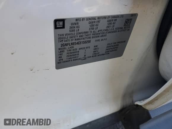 2012 Chevrolet Equinox 2LT с VIN 2GNFLNE54C6158296, выставлен на аукционе Copart как лот 81979505 с пробегом 12 065 миль миль и Списание • Salvage title. История ставок и продаж доступна на DreamBid. Изображение 12.