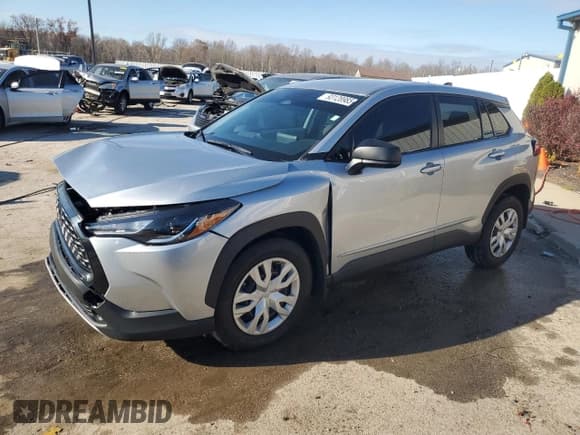 ✅ 2023 Toyota Corolla Cross L • VIN: 7MUAAAAG5PV071050 • Lot: 93128985. Listed on Copart with 28,734 mi. Free auction sales archive from the USA and detailed vehicle history report at DreamBid. Image 1.