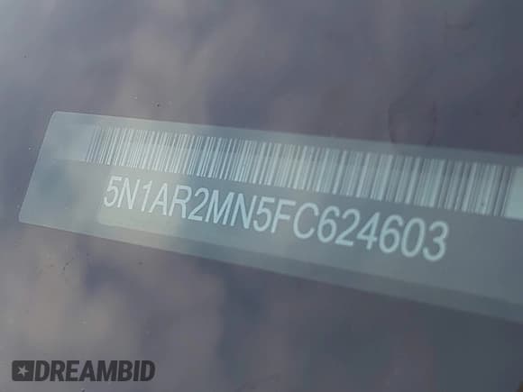 ✅ 2015 Nissan Pathfinder S • VIN: 5N1AR2MN5FC624603 • Lot: 43786215. Listed on IAAI with 159,139 mi. Free auction sales archive from the USA and detailed vehicle history report at DreamBid. Image 9.