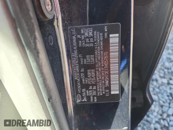 ✅ 2007 Hyundai Santa Fe SE • VIN: 5NMSH73E17H057870 • Lot: 84293355. Listed on Copart with 187,111 mi. Free auction sales archive from the USA and detailed vehicle history report at DreamBid. Image 12.