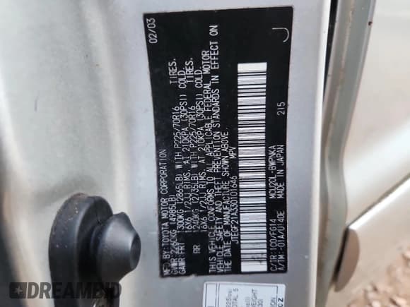 ✅ 2003 Toyota Highlander • VIN: JTEGF21A330101646 • Лот: 92177935. Опубликован ранее на Copart с пробегом 193 371 миль. Бесплатный доступ к архиву аукционных продаж из США и подробный отчёт об истории автомобиля на DreamBid. Изображение 13.