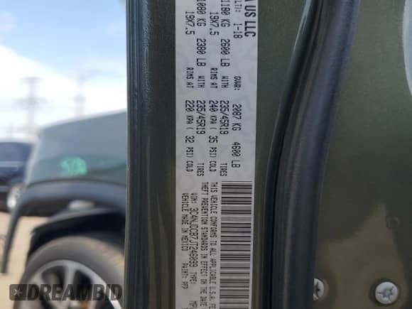 2018 Jeep Compass Limited с VIN 3C4NJDCB7JT246099, выставлен на аукционе Copart как лот 80152675 с пробегом 115 336 миль миль и Списание • Salvage title. История ставок и продаж доступна на DreamBid. Изображение 12.