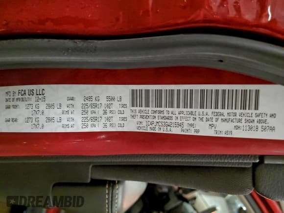 ✅ 2016 Jeep Cherokee Latitude • VIN: 1C4PJMCS3GW215945 • Лот: 94505255. Опубликован ранее на Copart с пробегом 135 173 миль. Бесплатный доступ к архиву аукционных продаж из США и подробный отчёт об истории автомобиля на DreamBid. Изображение 13.