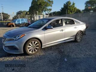 2016 Hyundai Sonata Sport with VIN 5NPE34AF4GH426519, listed as a Copart auction lot 90955105 with 87,135 mi miles and Salvage title. Bid and sale history available at DreamBid. Image 1.