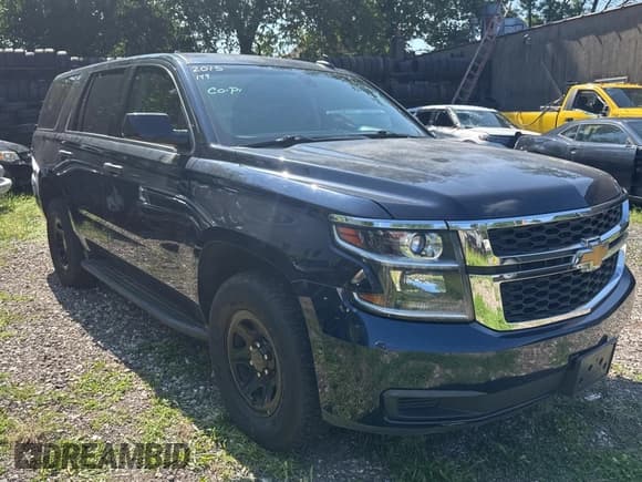 ✅ 2015 Chevrolet Tahoe Commercial • VIN: 1GNLC2EC6FR602058 • Lot: 61916965. Listed on Copart with 149,427 mi. Free auction sales archive from the USA and detailed vehicle history report at DreamBid. Image 1.