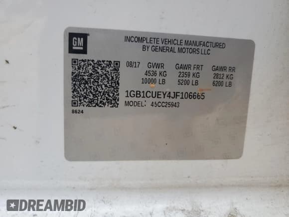 ✅ 2018 Chevrolet Silverado 1500 • VIN: 1GB1CUEY4JF106665 • Лот: 42390645. Опубликован ранее на Copart с пробегом 206 295 миль. Бесплатный доступ к архиву аукционных продаж из США и подробный отчёт об истории автомобиля на DreamBid. Изображение 12.