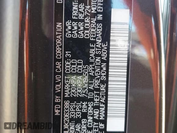 ✅ 2019 Volvo XC40 Inscription • VIN: YV4162ULXK2063386 • Lot: 69436575. Listed on Copart with 71,670 mi. Free auction sales archive from the USA and detailed vehicle history report at DreamBid. Image 12.