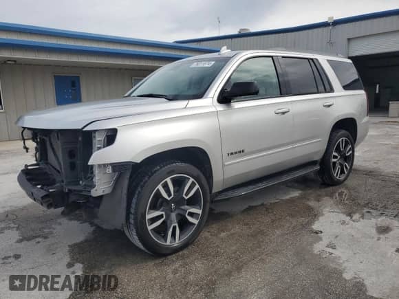 2018 Chevrolet Tahoe Premier z VIN 1GNSCCKJ9JR203707, wystawiony jako Copart lot #78011674 z przebiegiem 76 337 mil mil oraz Szkoda całkowita • Salvage title. Historia ofert i sprzedaży dostępna na DreamBid. Obrazek 1.