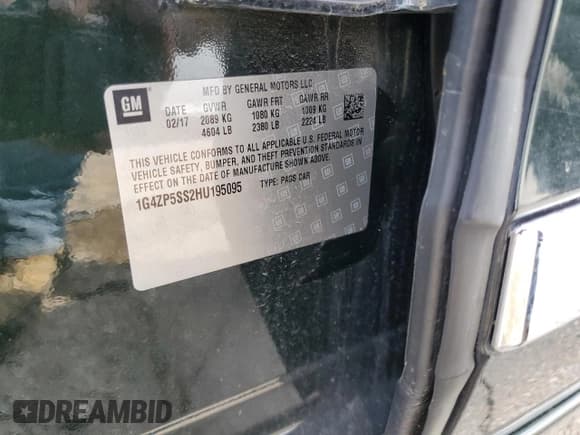 ✅ 2017 Buick LaCrosse Essence • VIN: 1G4ZP5SS2HU195095 • Лот: 70746545. Опубликован ранее на Copart с пробегом 97 794 миль. Бесплатный доступ к архиву аукционных продаж из США и подробный отчёт об истории автомобиля на DreamBid. Изображение 12.