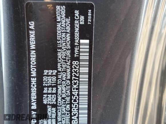 ✅ 2015 BMW 4 Series 435i xDrive • VIN: WBA3R5C54FK372328 • Лот: 92650915. Опубликован ранее на Copart с пробегом 111 025 миль. Бесплатный доступ к архиву аукционных продаж из США и подробный отчёт об истории автомобиля на DreamBid. Изображение 12.