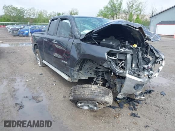 ✅ 2020 Ram 1500 Big Horn • VIN: 1C6SRFBT3LN414588 • Lot: 42177941. Listed on IAAI with Not provided. Free auction sales archive from the USA and detailed vehicle history report at DreamBid. Image 1.