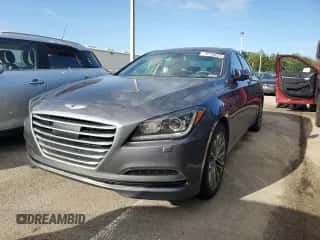 2015 Hyundai Genesis 3.8L with VIN KMHGN4JE7FU022415, listed as a Copart auction lot 74740224 with Not provided miles and Salvage title. Bid and sale history available at DreamBid. Image 1.