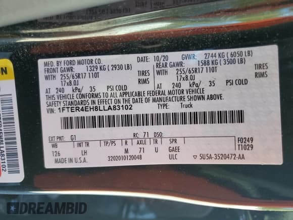 ✅ 2020 Ford Ranger XLT • VIN: 1FTER4EH8LLA83102 • Лот: 86843265. Опубликован ранее на Copart с пробегом 79 099 миль. Бесплатный доступ к архиву аукционных продаж из США и подробный отчёт об истории автомобиля на DreamBid. Изображение 12.