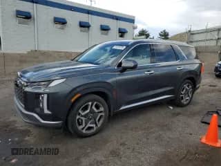 2023 Hyundai Palisade SEL with VIN KM8R4DGE2PU516329, listed as a Copart auction lot 64570285 with 43,416 mi miles and Salvage title. Bid and sale history available at DreamBid. Image 1.