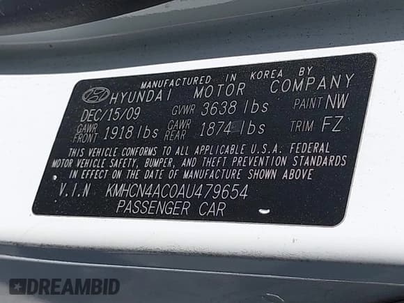 ✅ 2010 Hyundai Accent GLS • VIN: KMHCN4AC0AU479654 • Лот: 43041273. Опубликован ранее на IAAI с пробегом 195 986 миль. Бесплатный доступ к архиву аукционных продаж из США и подробный отчёт об истории автомобиля на DreamBid. Изображение 9.