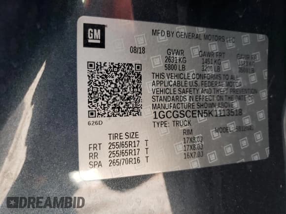 ✅ 2019 Chevrolet Colorado 2WD LT • VIN: 1GCGSCEN5K1113518 • Лот: 78490854. Опубликован ранее на Copart с пробегом 89 658 миль. Бесплатный доступ к архиву аукционных продаж из США и подробный отчёт об истории автомобиля на DreamBid. Изображение 13.