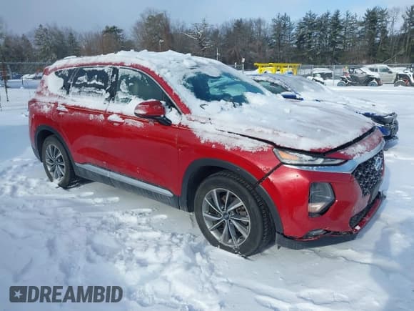 ✅ 2019 Hyundai Santa Fe Ultimate • VIN: 5NMS5CAD4KH003614 • Лот: 41591121. Опубликован ранее на IAAI с пробегом 58 671 миль. Бесплатный доступ к архиву аукционных продаж из США и подробный отчёт об истории автомобиля на DreamBid. Изображение 1.