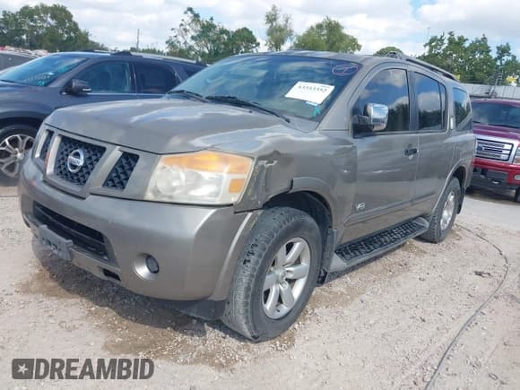 ✅ 2008 Nissan Armada SE • VIN: 5N1BA08D08N607989 • Lot: 43353352. Wystawiony na IAAI z przebiegiem 187 135 mil. Bezpłatny archiwum sprzedaży aukcyjnych z USA i szczegółowy raport historii pojazdu na DreamBid. Zdjęcie 2.