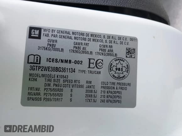 ✅ 2011 GMC Sierra 1500 SLT • VIN: 3GTP2WE38BG361134 • Лот: 42911817. Опубликован ранее на IAAI с пробегом 216 444 миль. Бесплатный доступ к архиву аукционных продаж из США и подробный отчёт об истории автомобиля на DreamBid. Изображение 9.